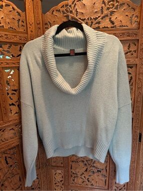 Stefanel Light Blue Cowl Neck Sweater